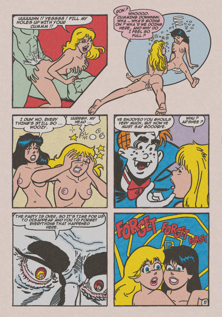 amnesia archie_(series) betty_cooper comic cum_in_pussy femsub halloween hypnotic_eyes multiple_girls multiple_subs nude tagme text veronica_lodge