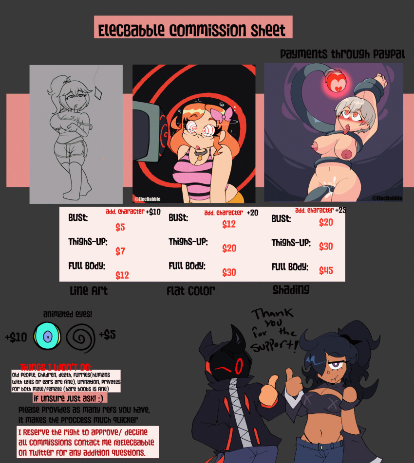 breasts commission_sheet elecbabble femsub original pepper_(elecbabble) text x_(elecbabble)