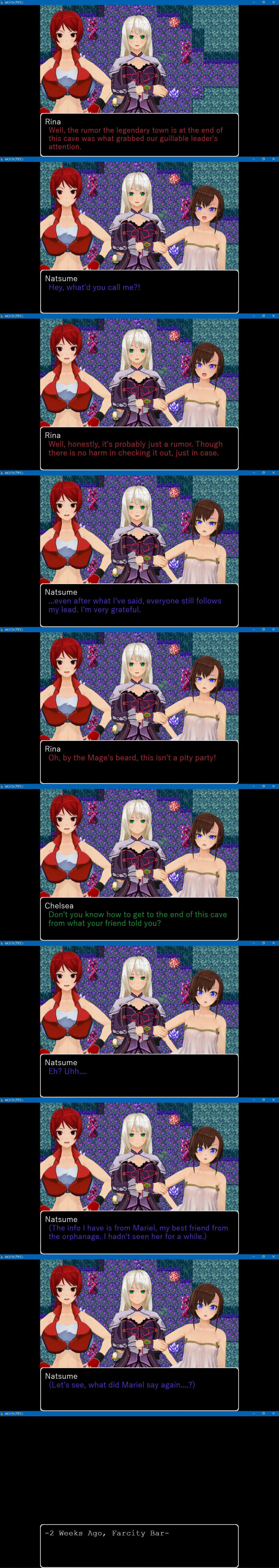 3d absurdres breasts chelsea_(mc_trap_town) custom_maid_3d_2 female_only hard_translated kamen_writer_mc large_breasts magic rina_(mc_trap_town) small_breasts text translated