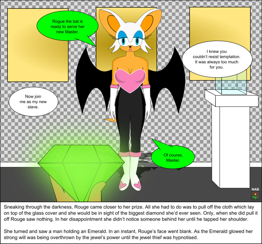 bat_girl bat_wings empty_eyes femsub furry nabs001 open_mouth rouge_the_bat sonic_the_hedgehog_(series) standing standing_at_attention text