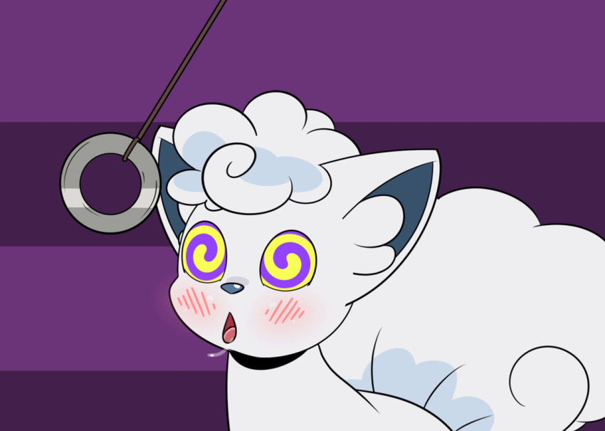 alolan_vulpix animals_only animated animated_gif blush coin drool female_only femsub forever_not_a_furfag fox_girl nintendo open_mouth pendulum pokemon pokemon_sun_and_moon short_hair spiral_eyes symbol_in_eyes tail vulpix