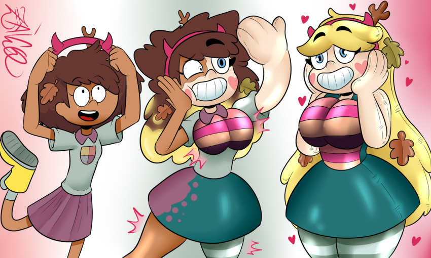 amphibia anne_boonchuy breast_expansion breasts disney female_only femsub headband rubber star_butterfly star_vs_the_forces_of_evil tagme transformation zaicomaster14