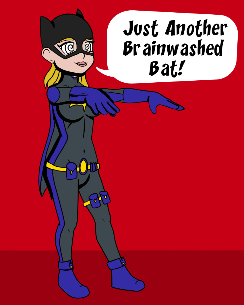 batgirl blonde_hair dc_comics english_text femsub isankura simple_background spiral_eyes stephanie_brown super_hero text zombie_walk