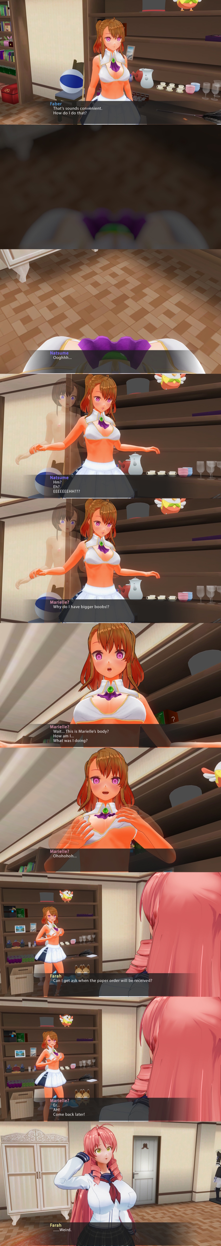 3d comic custom_maid_3d_2 expressionless faber_(mc_trap_town) farah_(mc_trap_town) female_only groping kamen_writer_mc magic mc_trap_town natsume_(mc_trap_town) nude possession ring_eyes screenshot standing_at_attention xlmpth