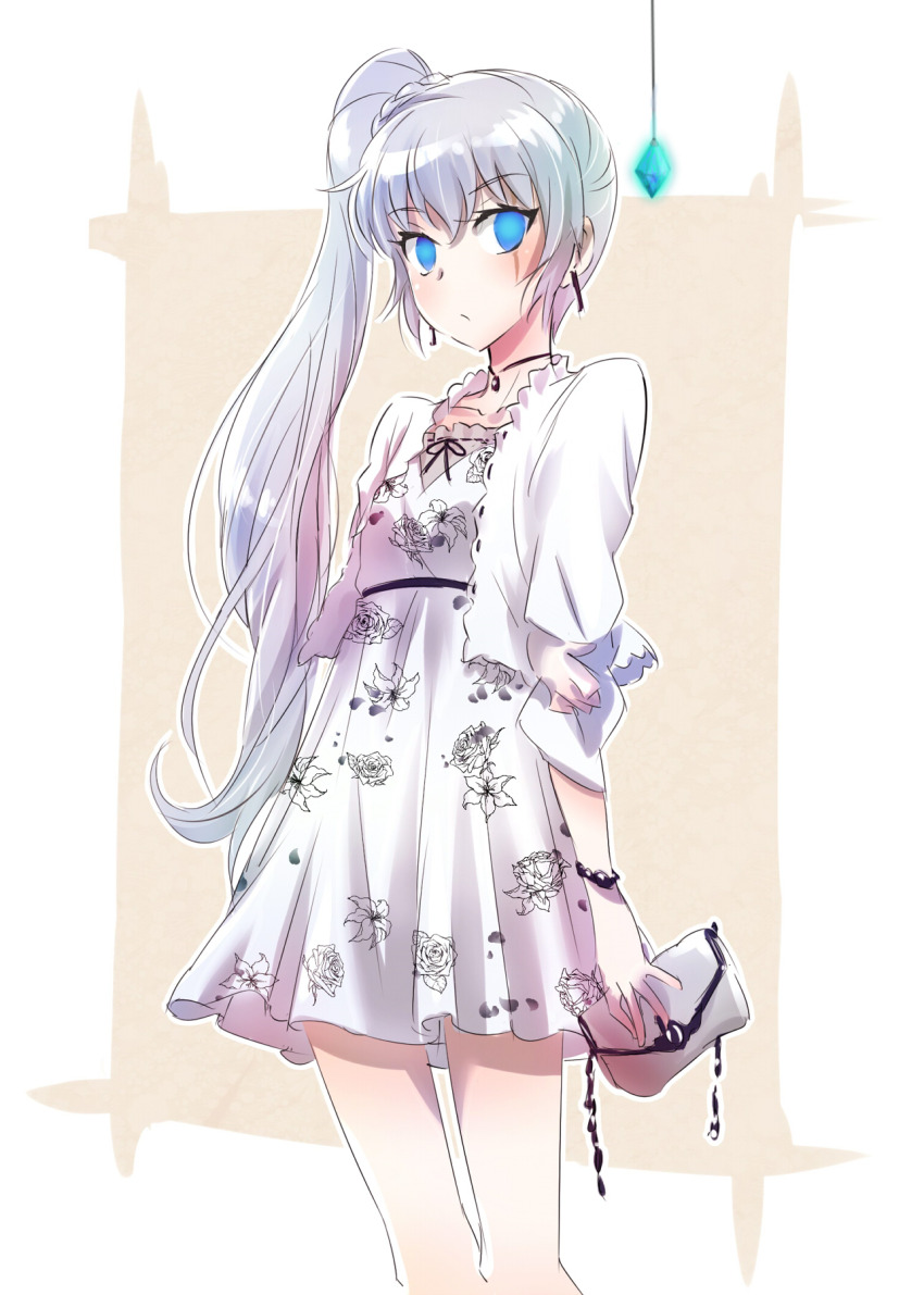 clothed crystal dress earrings empty_eyes expressionless female_only femsub glowing hypnotic_light iesupa jacket jewelry manip pendulum rwby side_ponytail sleepyhead97_(manipper) solo weiss_schnee white_hair
