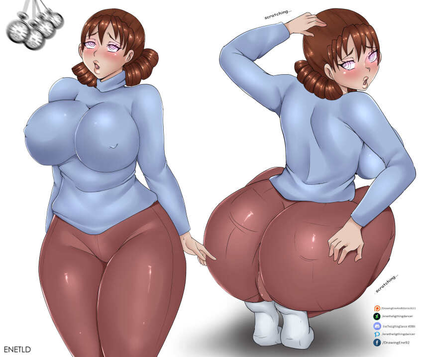 ass breasts brown_hair clothed enetheligthingdancer erect_nipples female_only femsub huge_ass huge_breasts milf mom_(jinsuke) monkey_girl monkey_pose original pendulum pet_play short_hair solo spiral_eyes squatting symbol_in_eyes thick_thighs white_eyes