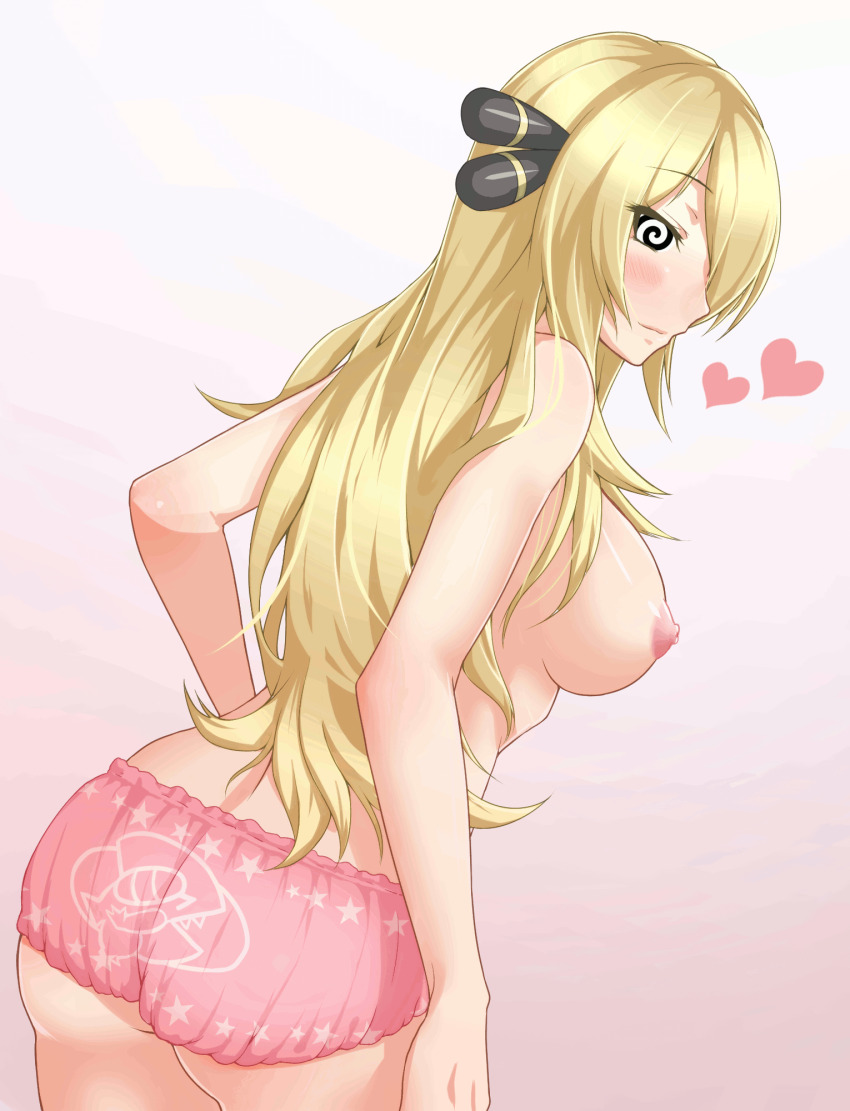 animated animated_eyes_only animated_gif blonde_hair breasts cynthia erect_nipples female_only femsub frostbyte_(manipper) hair_covering_one_eye happy_trance large_breasts long_hair manip nintendo pokemon pokemon_diamond_pearl_and_platinum spiral_eyes symbol_in_eyes topless underwear