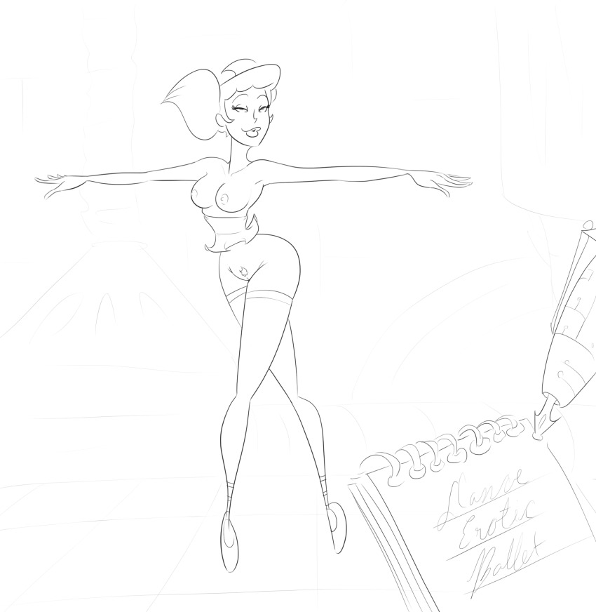 awmbh ballerina bottomless breasts dancing dazed dexter's_laboratory erect_nipples female_only femsub happy_trance mom_(dexter's_lab) nipples pubic_hair sketch tech_control topless western