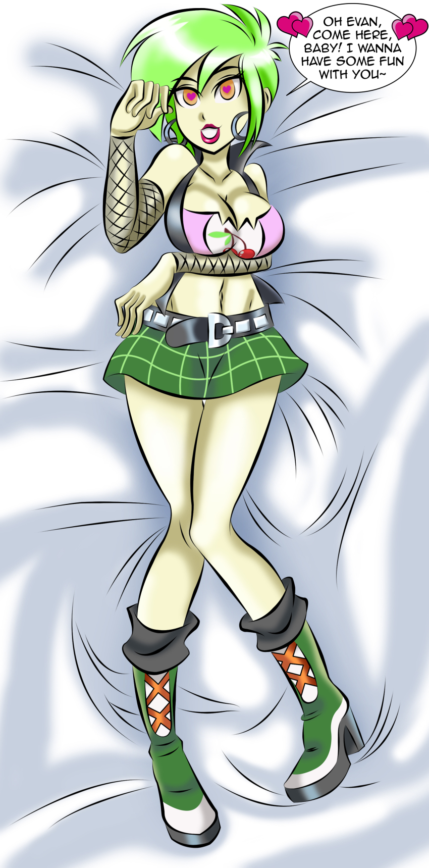 absurdres breasts cherry_crash cleavage dakimakura equestria_girls female_only femsub green_hair happy_trance large_breasts my_little_pony symbol_in_eyes text zorro-zero