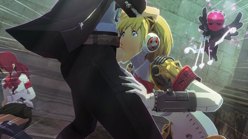 3d aegis_(persona) arrow blonde_hair blue_eyes bow_(weapon) charm_(spell) clothed_sex erection fellatio femsub gameplay_mechanics gloves hypnotized_dom kneeling long_hair lovers malesub minato_arisato mitsuru_kirijo oral pants penis persona_(series) persona_3 red_hair robot robot_girl school_uniform sequence sex shadow_(persona) short_hair sitting skirt standing tagme uriziel38