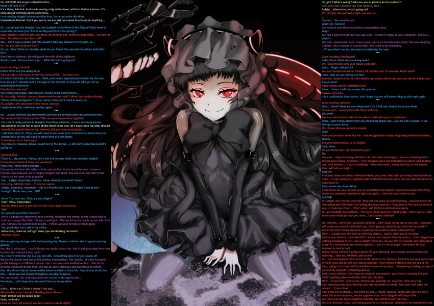 black_hair bow caption dress femdom goth isolated_island_oni kantai_collection looking_at_viewer love manip pov pov_sub red_eyes t323_(manipper) text