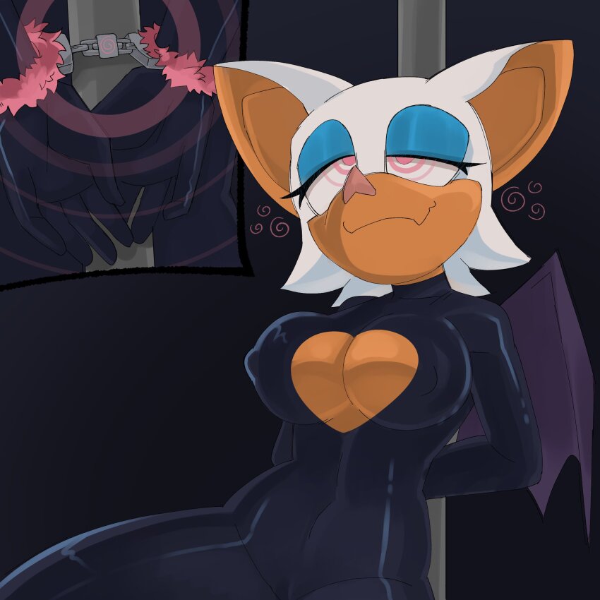 bat_girl bat_wings breasts femsub furry handcuffs happy_trance hypnosalazzle hypnotic_accessory rouge_the_bat sonic_the_hedgehog_(series) spiral_eyes tagme