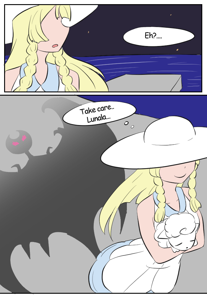 alolan_vulpix blonde_hair comic lillie_(pokemon) lunala_(pokemon) nintendo pokemon pokemon_(creature) pokemon_sun_and_moon possession text vel vulpix