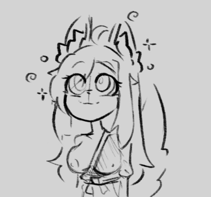 ahoge animal_ears female_only femsub grey_background hair_covering_one_eye happy_trance kaa_eyes kaede_(skecchyartist) kimono long_hair nipples one_breast_out original ring_eyes simple_background skecchyartist sketch tail wolf_girl