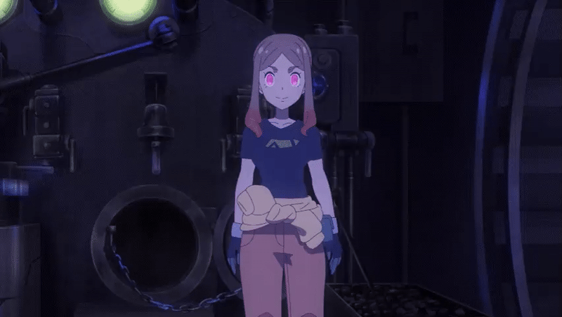 animated animated_gif brown_hair chicken_pose female_only femsub happy_trance long_hair mochi_dance multicolored_hair nintendo official open_mouth orla_(pokemon) pokemon pokemon_(anime) ponytail purple_eyes red_hair smile solo