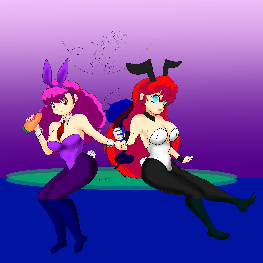 bunny_girl empty_eyes femdom femsub genderswap happy_trance neopancho ran_(urusei_yatsura) ranma_1/2 ranma_saotome urusei_yatsura