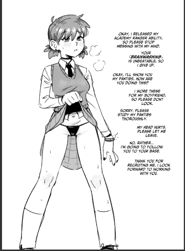 breath enemy_conversion femsub gmun netorare panties resisting school_uniform simple_background skirt skirt_lift tagme text thong