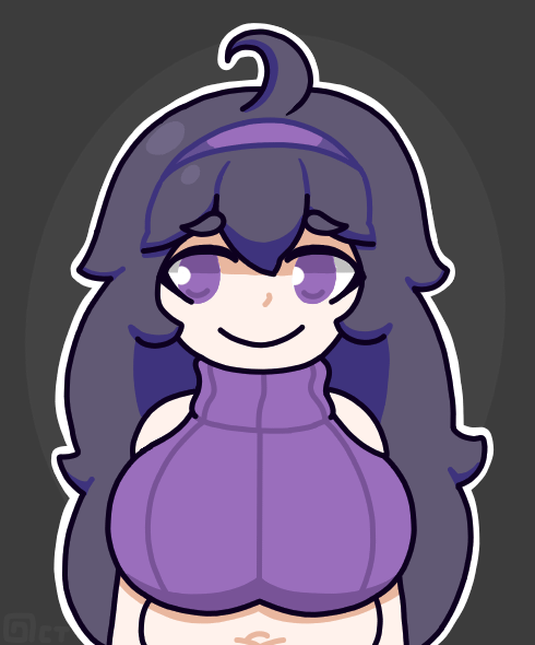 ahoge altered_common_sense animated animated_gif breasts breasts_outside clothed female_only hair_ornament happy_trance headband hex_maniac huge_breasts long_hair nintendo nipples octotron2000 pendulum pokemon purple_eyes purple_hair solo spiral_eyes sweater symbol_in_eyes undressing