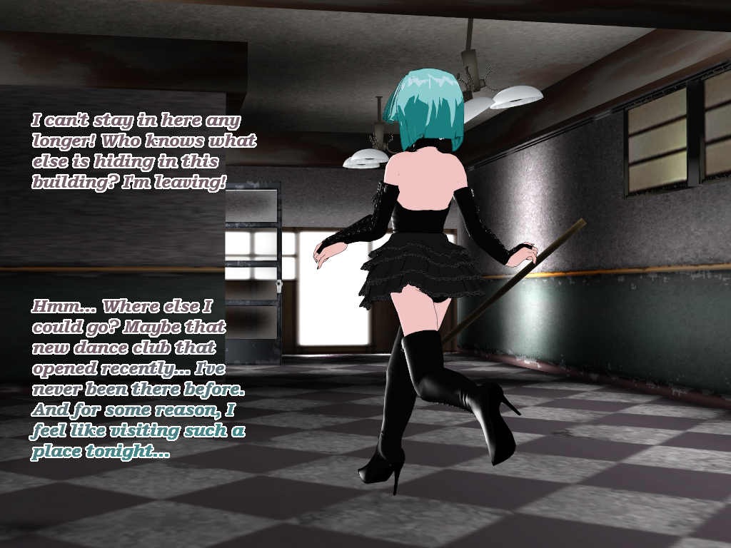 3d boots corset cyan_hair fingerless_gloves flamekin ghost_girl goth high_heels leather possession short_hair skirt text thigh_boots transgender