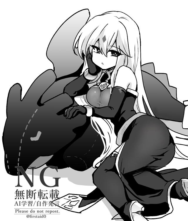 alternate_costume ass bare_shoulders breasts control_indicator corruption english_text facial_markings femsub fire_emblem fire_emblem_genealogy_of_the_holy_war gloves greyscale hand_on_head high_heels julia_(fire_emblem) long_hair looking_back loptous_(fire_emblem) lying maledom nintendo opera_gloves possession text yukia_(firstaid0)