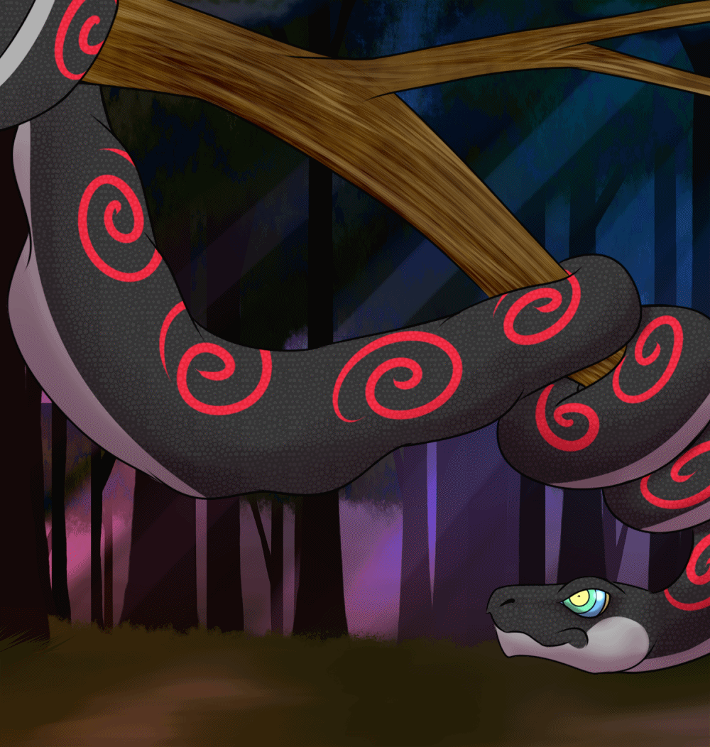 animated animated_gif black_bra black_panties coils commander_shepard kaa_eyes katsiika mass_effect red_hair smile snake vore x-ray