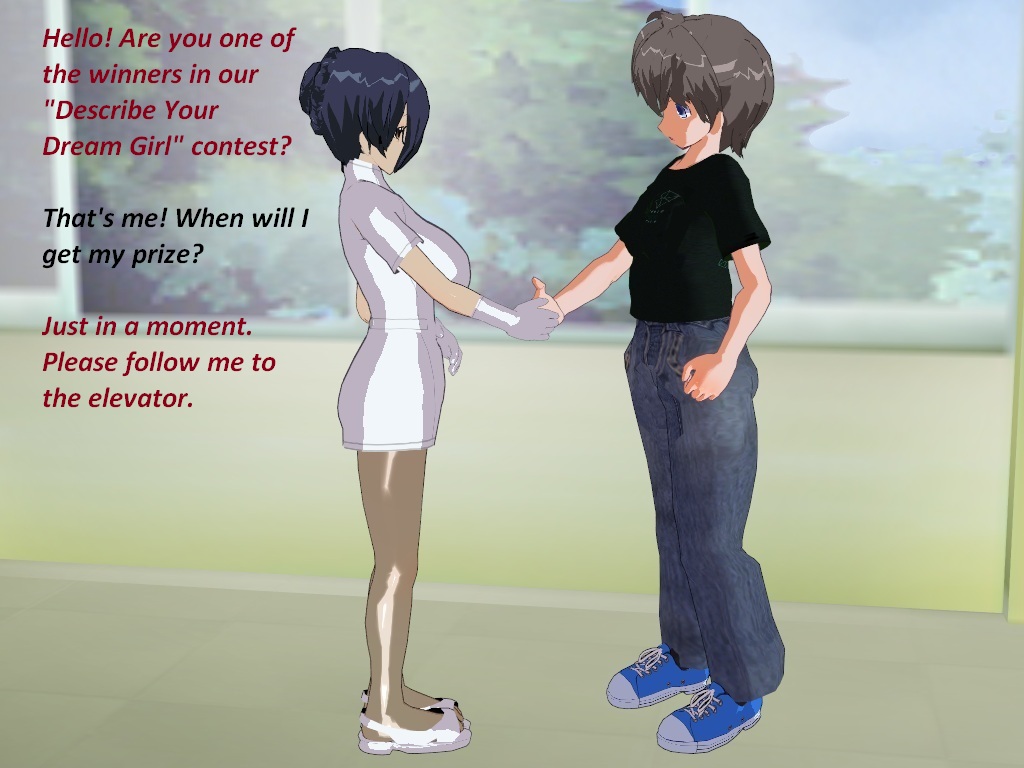 3d black_hair flamekin glasses gloves green_hair jeans nurse pantyhose shirt short_hair single_hair_bun text