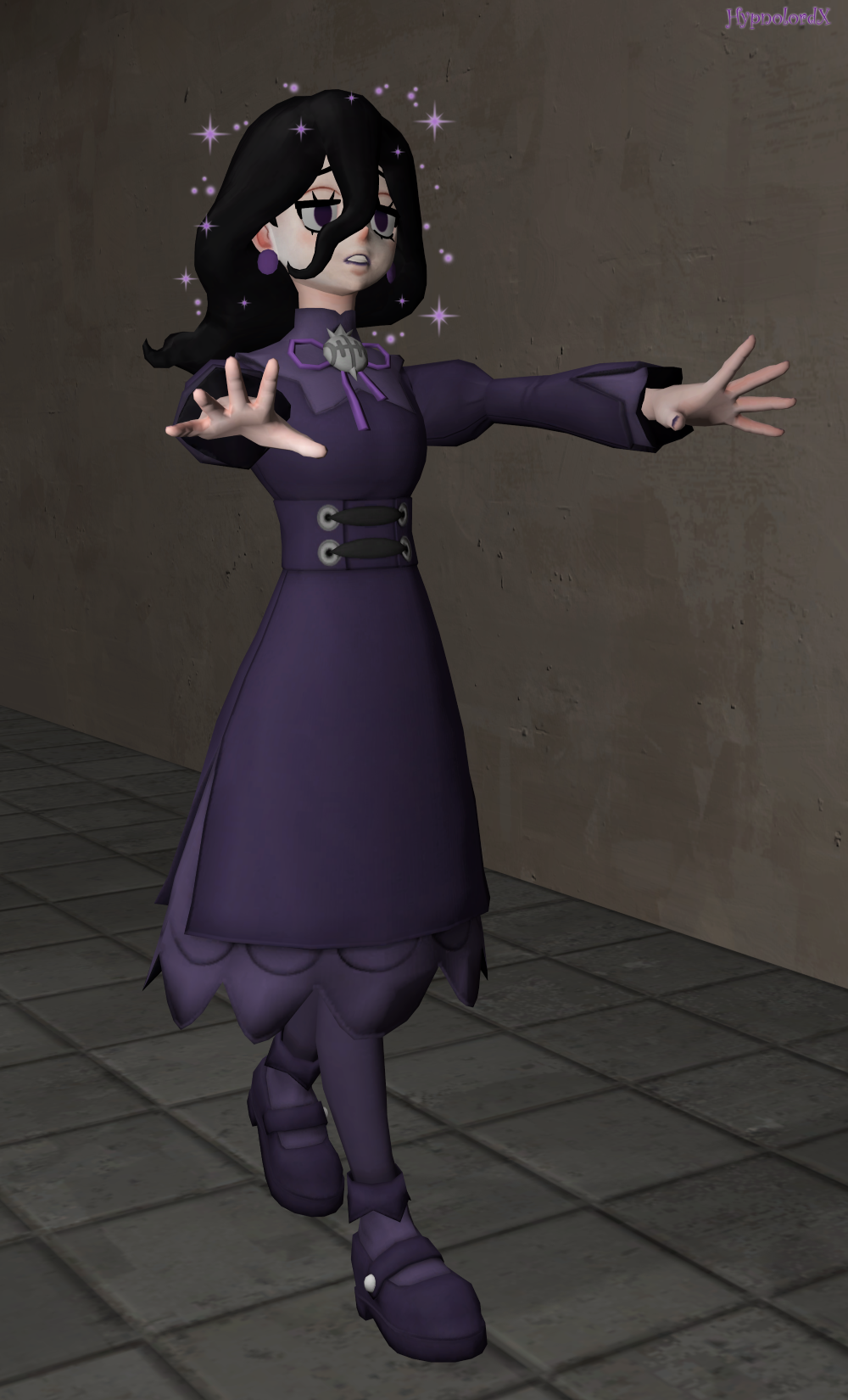 3d black_hair empty_eyes femsub hex_maniac hypnolordx long_hair nintendo pokemon pokemon_legends_z-a zombie_walk