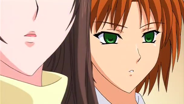 empty_eyes expressionless green_eyes kasatani_rie kasatani_youko orange_hair purple_eyes saiminjutsu_(series) saiminjutsu_2 screenshot tagme