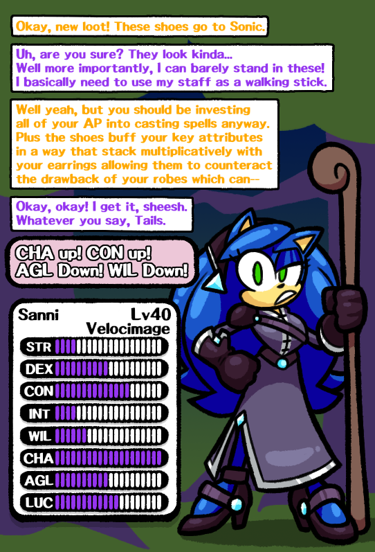 absurdres animal_ears boots clothed confused femsub fox_boy frost-locke furry gameplay_mechanics gloves hedgehog_girl miles_tails_prower nude open_mouth solo sonic_the_hedgehog sonic_the_hedgehog_(series) staff standing text transformation transgender