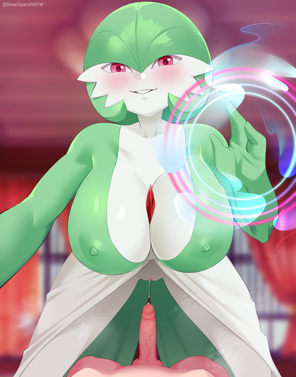 breasts deepspaceart femdom gardevoir male_pov malesub nintendo penis pokemon pokemon_(creature) pov_sub