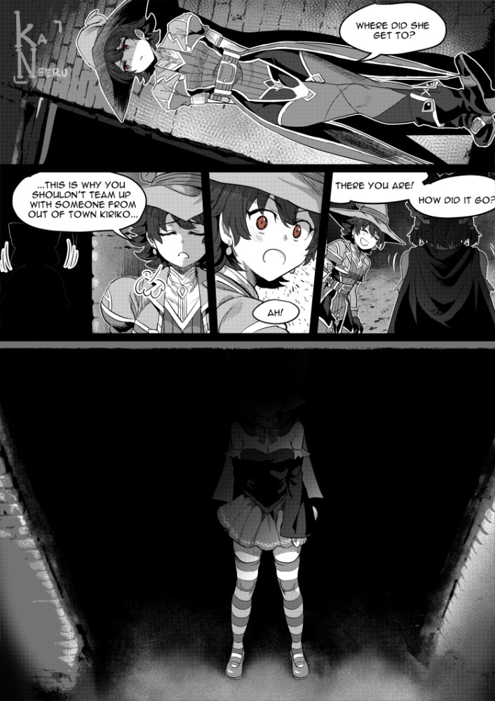 comic greyscale kiriko_(overwatch) overwatch reimu_hakurei tagme text touhou