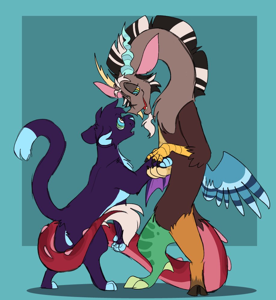 discord furry kaa_eyes my_little_pony open_mouth