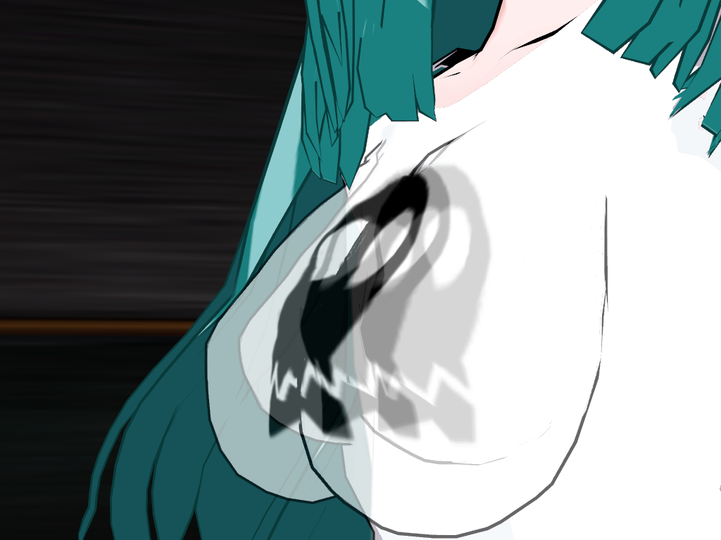 3d breast_expansion cyan_hair feminization flamekin ghost_girl large_breasts long_hair possession shirt transformation transgender