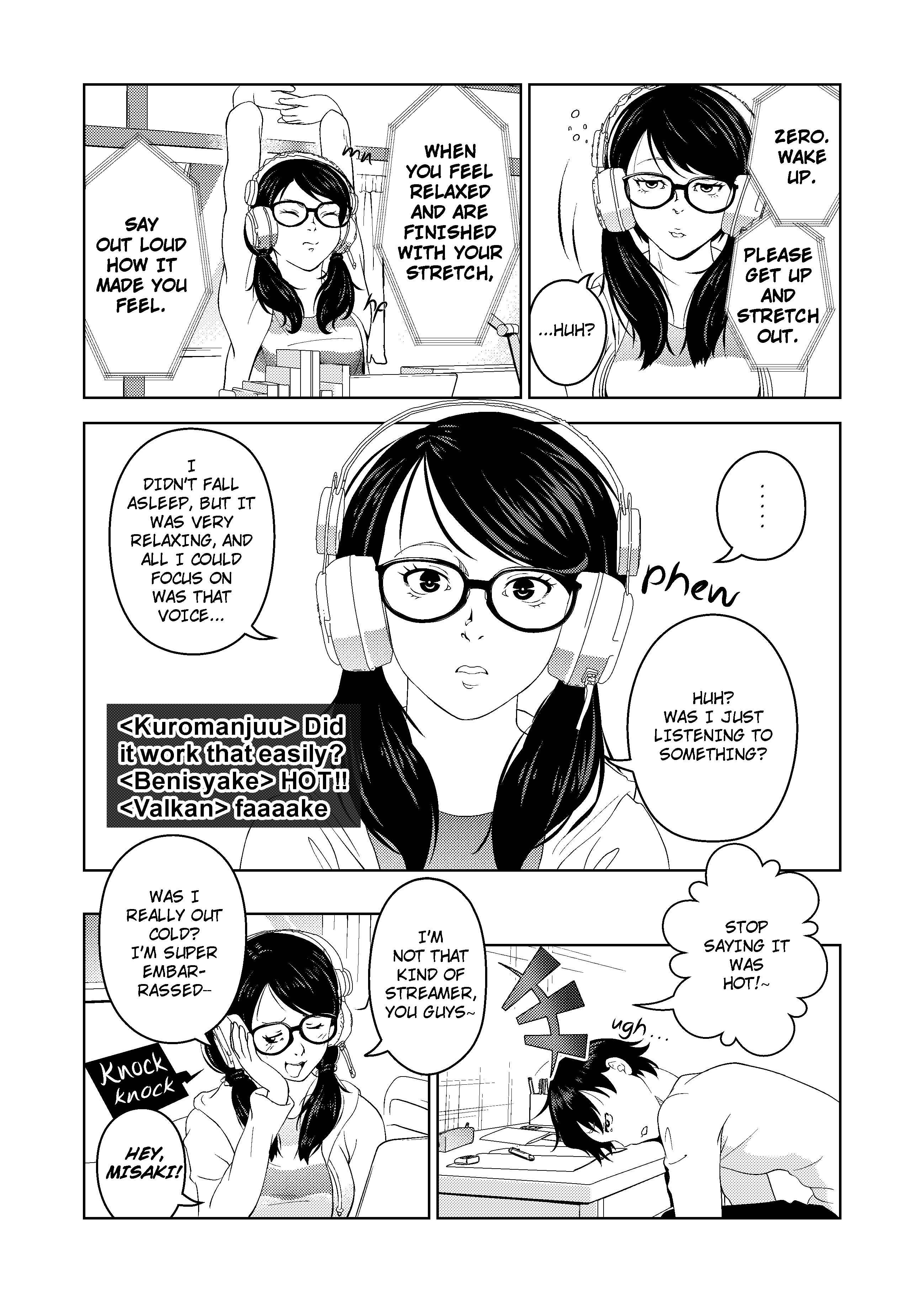 Hypnohub Absurdres Aeni9ma Black Hair Comic Dialogue Femsub Glasses 