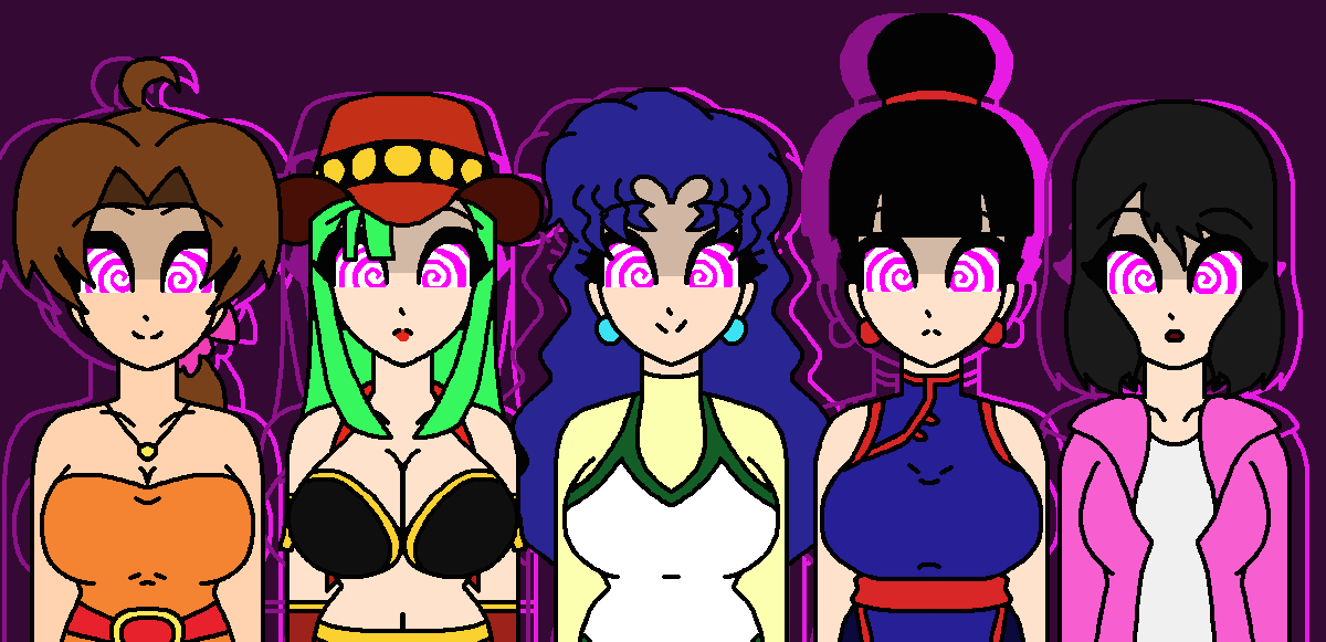 bisca_connell black_hair blue_hair brown_hair chichi delia_ketchum dragon_ball fairy_tail femsub green_hair hana_(wolf_children) happy_trance hypnoscream ikuko_tsukino large_breasts long_hair milf multiple_girls multiple_subs nintendo pokemon sailor_moon_(series) spiral_eyes wolf_children