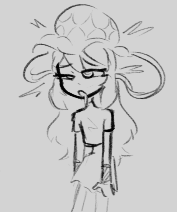 brain_injection dragon_girl drool female_only femsub grey_background jellyfish long_hair milly_(skecchyartist) original simple_background skecchyartist sketch spiral_eyes unhappy_trance