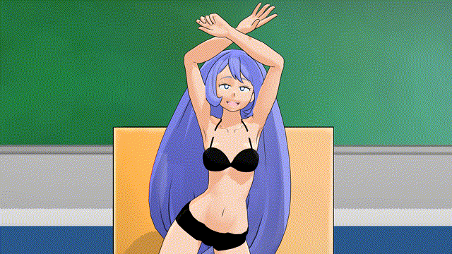 3d airmotor angry animated animated_gif arms_above_head aware bare_legs black_bra black_panties blackboard blue_eyes blue_hair body_control bra breasts classroom cleavage dancing eye_roll female_only femsub fractionation heart_eyes long_hair midriff mmd my_hero_academia navel nejire_hado open_mouth panties smile standing surprised underwear unhappy_trance