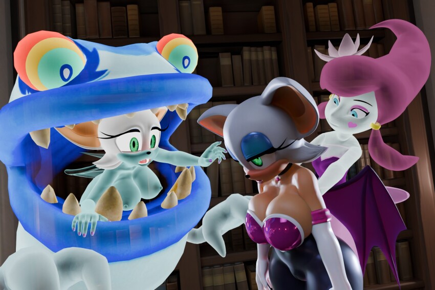 3d alternate_form bat_girl bat_wings blue_eyes boo_(sonic) breasts cleavage eyeshadow facial_markings femdom femsub feverdreamerr furry ghost green_eyes heart heart_tattoo king_boom_boo lah large_breasts long_hair nipples nottanj_(modeler) nude open_mouth possession purple_hair rouge_the_bat sonic_the_hedgehog_(series) soul_removal soul_stealing soul_vore tattoo thekingdog_(modeler) yellow_sclera