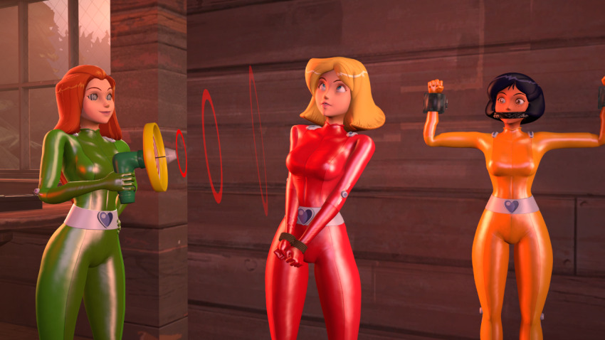 3d alex black_hair blonde_hair clover femsub hypno_beam hypnotized_hypnotist jimmy_neutron_(series) orange_hair pikachugamer52 sam spiral_eyes totally_spies