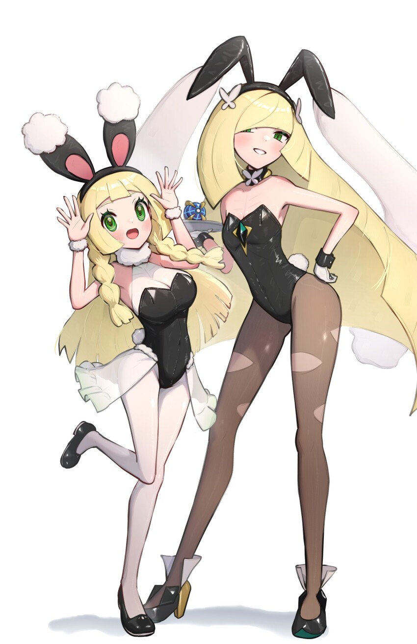 bunny_ears bunny_girl bunnysuit female_only femsub gonzarez1938 happy_trance lillie_(pokemon) lusamine manip master226_(manipper) mother_and_daughter multiple_girls multiple_subs nintendo pokemon spiral_eyes