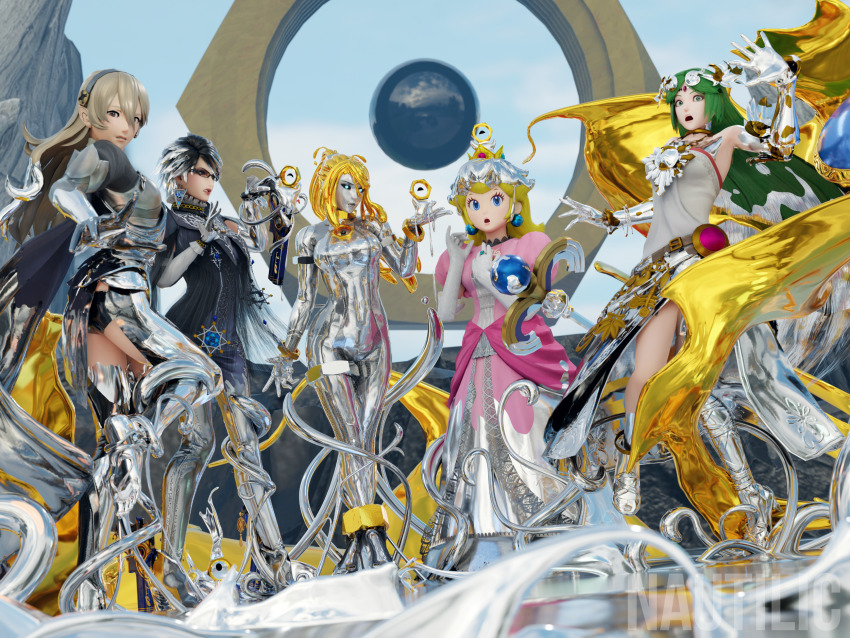 3d androgynous_dom ass assimilation bare_legs bayonetta bayonetta_(series) black_hair black_sclera blonde_hair blue_eyes corrin_(fire_emblem) crossover dress eye_color_change feet femsub finalizer14 fire_emblem fire_emblem_fates from_behind glasses gloves glowing_eyes goddess green_hair hypnotic_slime hypnotized_dom hypnotized_hypnotist kid_icarus legs legs_up long_hair meltan metroid_(series) multiple_doms multiple_girls multiple_subs nautilic nintendo palutena parasite platinum_blonde_hair pokemon pokemon_(creature) possession princess princess_peach samus_aran short_hair slime sub_on_sub super_mario_bros. surprised tagme thighs very_long_hair