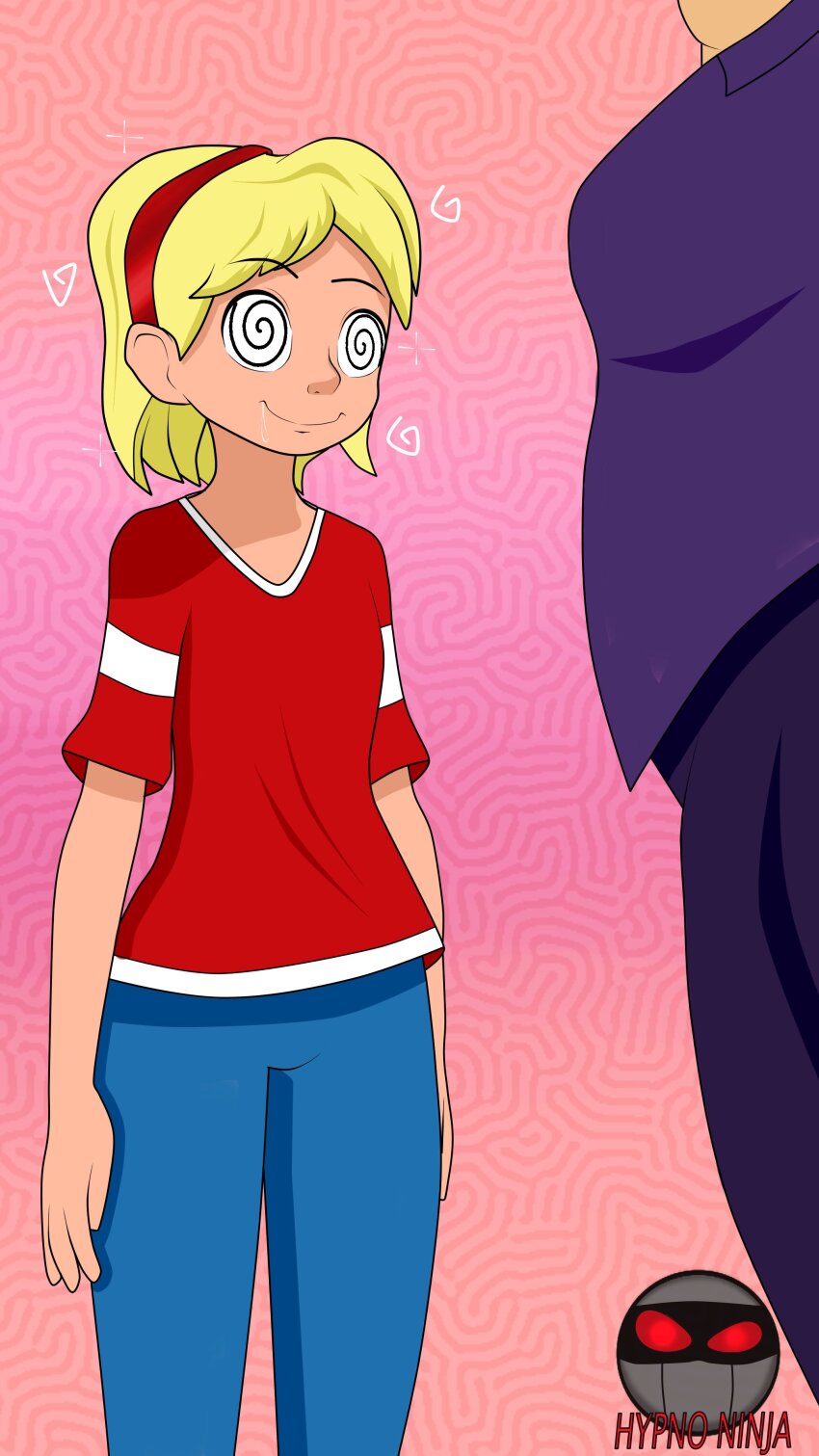 blonde_hair femdom femsub happy_trance hypno_ninja loli robyn_starling short_hair spiral_eyes tom_and_jerry