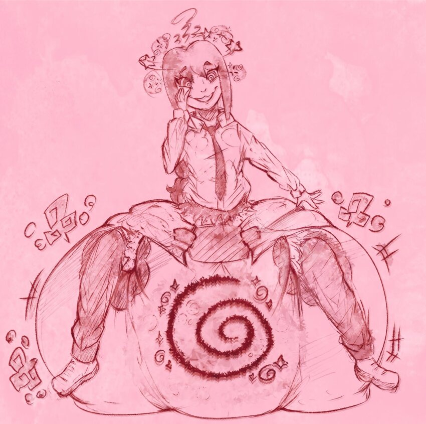 chainsaw_man diaper femsub happy_trance long_hair makima_(chainsaw_man) scat shirt shoes smile spiral spiral_eyes tie wgarlic23