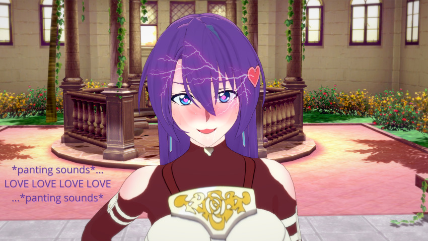 accidental_hypnosis blue_eyes femsub gama_catthem gameplay_mechanics heart_eyes humor hypnovember love male_pov pov_dom purple_hair shangri-la_frontier tagme tech_control text towa_amane