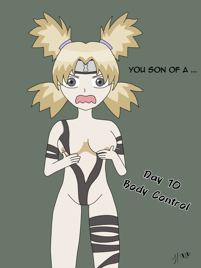 body_control breasts femsub hypnovember maledom masturbation naruto_(series) simple_background temari text the_new_o-girl