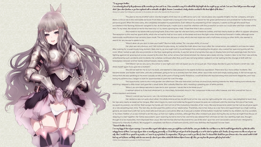 assertive_sub bangs cameltoe caption clothed femsub fire_emblem fire_emblem_awakening garter_straps grey_eyes grey_hair hypnotic_drug knight looking_at_viewer maledom manip nintendo onlyharmony_(manipper) open_mouth panties simple_background skirt skirt_lift smile straight-cut_bangs sumia tagme thighhighs thighs white_background