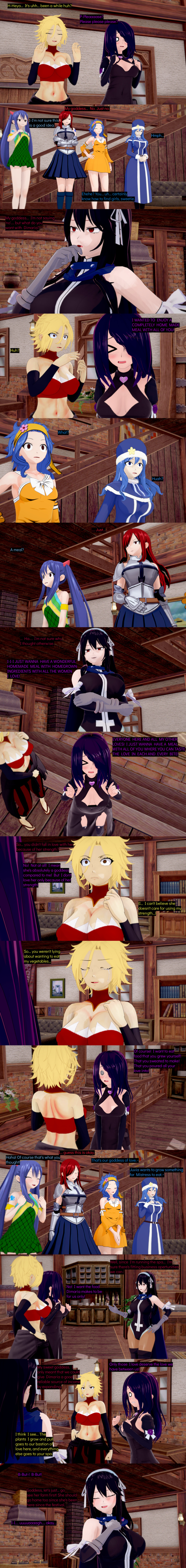 absurdres angry black_eyes black_hair blonde_hair blue_hair closed_eyes clothed cyanstargazer dialogue dimaria_yesta english_text erza_scarlet fairy_tail female_only femdom femsub hair_covering_one_eye juvia_loxar levy_mcgarden long_hair multiple_girls multiple_subs red_eyes red_hair short_hair tears text ultear_milkovich wendy_marvell white_eyes whitewash_eyes