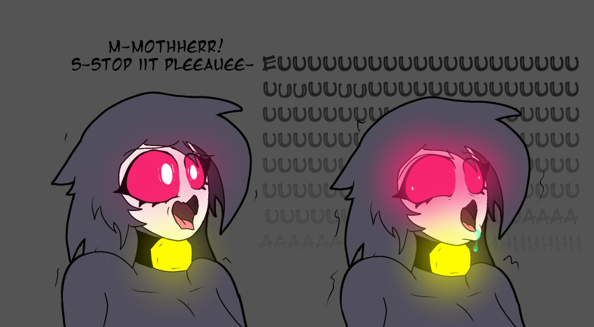 anouras begging betrayal bird_girl collar demon dialogue drool furry helluva_boss mind_break nude octavia_(helluva_boss) resisting unfocused_eyes wall_eyed