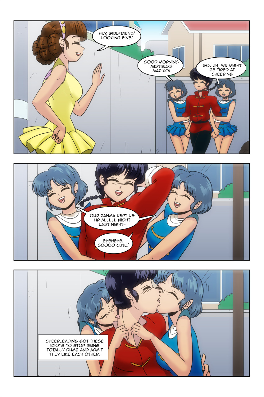 akane_tendo cheerleader comic kiema_(ranma_1/2) mariko_konjo ranma_1/2 ranma_saotome wadevezecha