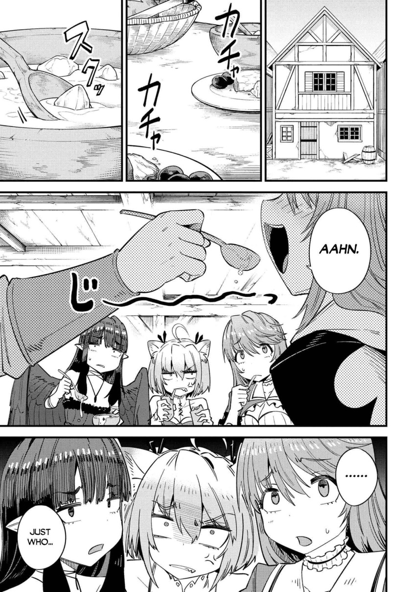 amnesia animal_ears demon_girl dialogue elf_ears eve_reese femsub flare_arlgrande_jioral_(freya) keyaru_(keyaruga) monochrome norn_clatalissa_jioral_(ellen) redo_of_healer setsuna_(redo_of_healer) text wolf_girl